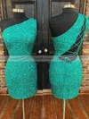 Sheath/Column One Shoulder Sequined Short/Mini Homecoming Dresses #Favs020109898