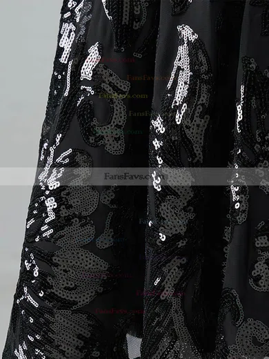 A-line V-neck Sequined Short/Mini Homecoming Dresses #Favs020109926