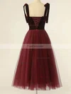 A-line Sweetheart Tulle Tea-length Homecoming Dresses With Bow #Favs020109933