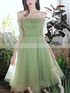 A-line Square Neckline Tulle Knee-length Homecoming Dresses #Favs020109935