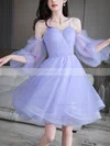 A-line Off-the-shoulder Tulle Short/Mini Homecoming Dresses #Favs020109936