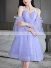 A-line Off-the-shoulder Tulle Short/Mini Homecoming Dresses #Favs020109936