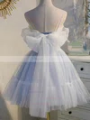A-line Sweetheart Tulle Short/Mini Homecoming Dresses With Lace #Favs020109952