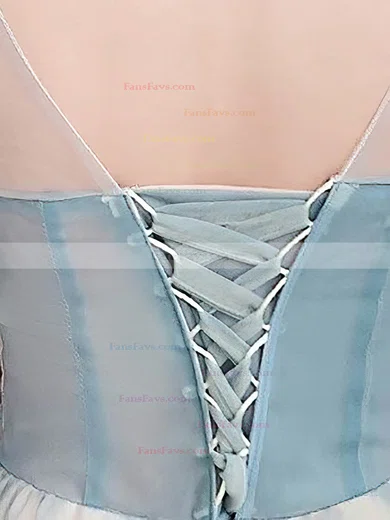 A-line Square Neckline Tulle Short/Mini Homecoming Dresses With Lace #Favs020110015