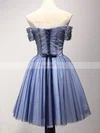 A-line Off-the-shoulder Tulle Short/Mini Homecoming Dresses With Beading #Favs020110027