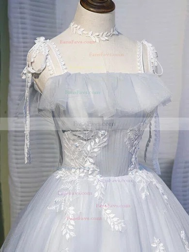 A-line Square Neckline Lace Tulle Short/Mini Homecoming Dresses With Appliques Lace #Favs020110077