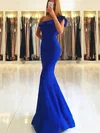 Trumpet/Mermaid One Shoulder Stretch Crepe Floor-length Ruffles Prom Dresses #Favs020105742