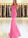 Trumpet/Mermaid One Shoulder Stretch Crepe Floor-length Ruffles Prom Dresses #Favs020105742