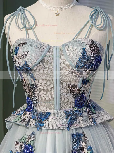 A-line Sweetheart Lace Tulle Knee-length Homecoming Dresses With Beading #Favs020110147