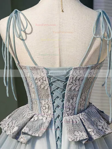 A-line Sweetheart Lace Tulle Knee-length Homecoming Dresses With Beading #Favs020110147