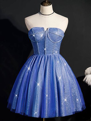 A-line Strapless Shimmer Crepe Short/Mini Homecoming Dresses #Favs020110156 A-line Strapless Shimmer Crepe Short/Mini Homecoming Dresses #Favs020110156
