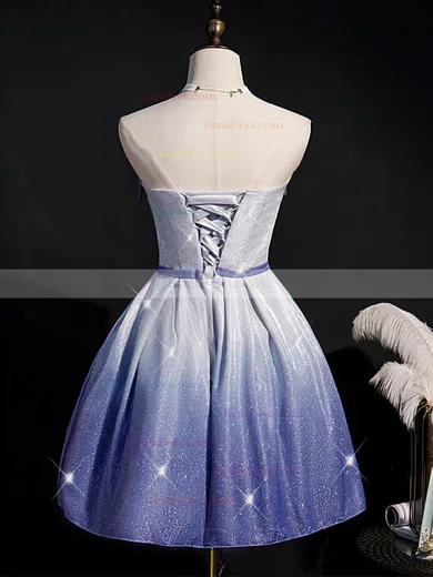 A-line Strapless Shimmer Crepe Short/Mini Homecoming Dresses #Favs020110157