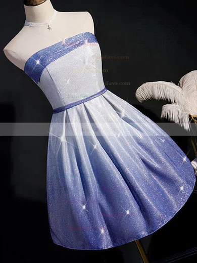 A-line Strapless Shimmer Crepe Short/Mini Homecoming Dresses #Favs020110157