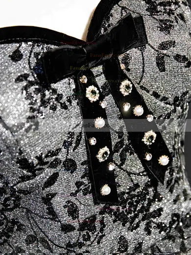 A-line Sweetheart Lace Tulle Knee-length Homecoming Dresses With Beading #Favs020110158