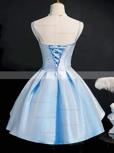 A-line Sweetheart Satin Short/Mini Homecoming Dresses #Favs020110163