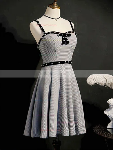 A-line Sweetheart Satin Short/Mini Homecoming Dresses With Beading #Favs020110166