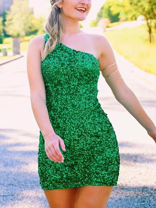 Sheath/Column One Shoulder Sequined Short/Mini Homecoming Dresses #Favs020110294 Sheath/Column One Shoulder Sequined Short/Mini Homecoming Dresses #Favs020110294