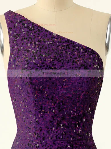 Sheath/Column One Shoulder Sequined Short/Mini Homecoming Dresses #Favs020110326