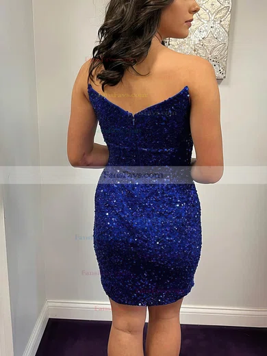 Sheath/Column V-neck Sequined Short/Mini Homecoming Dresses #Favs020110199