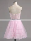 Ball Gown Sweetheart Tulle Short/Mini Beading Prom Dresses #Favs020101804