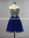 Inexpensive Sweetheart Organza with Beading Short/Mini Prom Dresses #Favs020102037