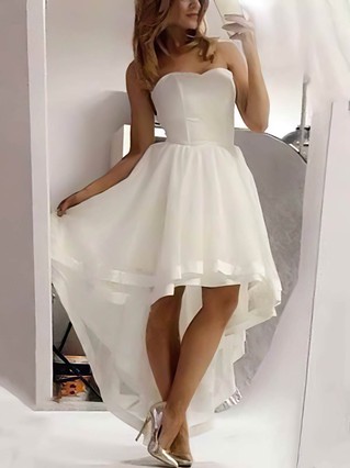 A-line Sweetheart Tulle Asymmetrical Homecoming Dresses With Tiered #Favs020110235 A-line Sweetheart Tulle Asymmetrical Homecoming Dresses With Tiered #Favs020110235