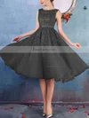 New Style Scoop Neck Tulle Appliques Lace Knee-length Prom Dresses #Favs020102050
