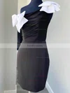 Sheath/Column One Shoulder Stretch Crepe Short/Mini Homecoming Dresses With Bow #Favs020110635
