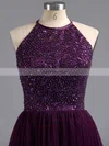 Tulle Scoop Neck Beading Spaghetti Straps Elegant Short/Mini Prom Dress #Favs02019702