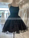 A-line Scoop Neck Glitter Short/Mini Homecoming Dresses With Lace #Favs020110724