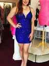 Sheath/Column V-neck Sequined Short/Mini Homecoming Dresses #Favs020110728