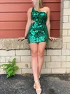 Sheath/Column One Shoulder Sequined Short/Mini Homecoming Dresses #Favs020110737