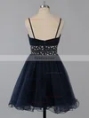 A-line Square Neckline Chiffon Short/Mini Beading Homecoming Dresses #Favs02014651