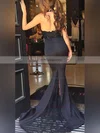 Trumpet/Mermaid Halter Silk-like Satin Sweep Train Beading Prom Dresses #Favs020104514