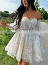 A-line Sweetheart Lace Short/Mini Homecoming Dresses #Favs020110804