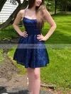 A-line Scoop Neck Sequined Short/Mini Homecoming Dresses #Favs020110832