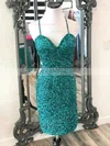 Sheath/Column Sweetheart Sequined Short/Mini Homecoming Dresses #Favs020110882