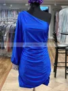 Sheath/Column One Shoulder Jersey Short/Mini Homecoming Dresses With Beading #Favs020110903