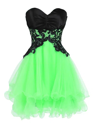 Princess Sweetheart Organza Short/Mini Tiered Nice Homecoming Dresses #Favs020102562