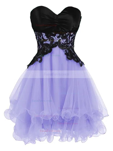 Princess Sweetheart Organza Short/Mini Tiered Nice Homecoming Dresses #Favs020102562