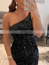 Sheath/Column One Shoulder Sequined Short/Mini Homecoming Dresses #Favs020110916