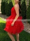 Princess V-neck Glitter Short/Mini Homecoming Dresses With Ruffles #Favs020110981
