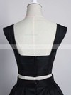 A-line Off-the-shoulder Satin Tea-length Pockets Prom Dresses #Favs020102596