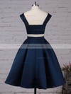 A-line Off-the-shoulder Satin Tea-length Pockets Prom Dresses #Favs020102596