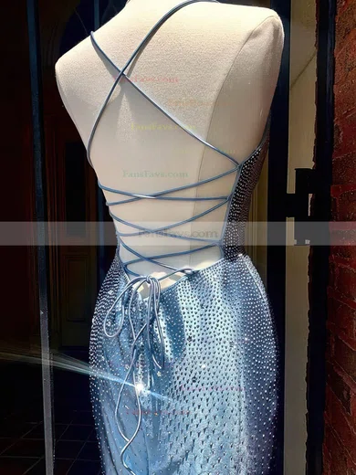 Sheath/Column V-neck Silk-like Satin Short/Mini Homecoming Dresses With Beading #Favs020111031