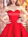 Princess Sweetheart Satin Asymmetrical Prom Dresses #Favs020103199
