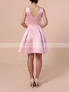 A-line V-neck Satin Short/Mini Prom Dresses #Favs020103512