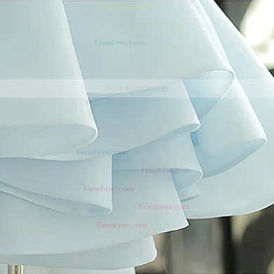 A-line Scoop Neck Satin Tulle Short/Mini Flower(s) Original Prom Dresses #Favs020103777