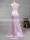 Sheath/Column Scoop Neck Silk-like Satin Sweep Train Prom Dresses #Favs020104408