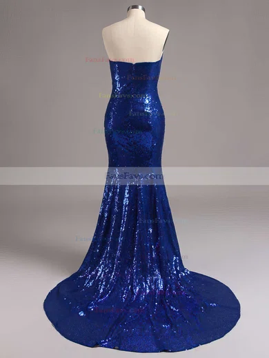 Trumpet/Mermaid Sweetheart Sequined Sweep Train Prom Dresses #Favs02016323